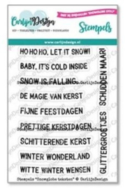 CDST-0109 CarlijnDesign Stempels Snowglobe Teksten