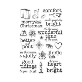 638642 Hero Arts Clear Stamps Comfort & Joy Messages 4"X6"