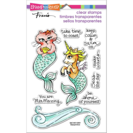 654044 Stampendous Perfectly Clear Stamps Mermaid Pals