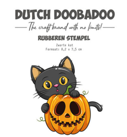497.004.025 Dutch DooBaDoo Rubber stempel Zwarte Kat