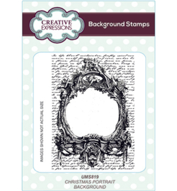 UMS819 Background Stamp Christmas Portrait