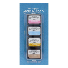 BPI002 Spellbinders BetterPress Letterpress Mini Ink Pad Set Nature Tones 4/Pkg