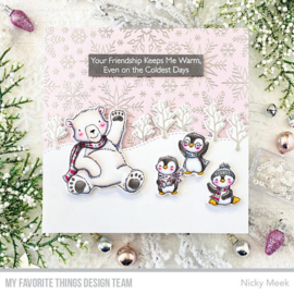 BG-156 Snowflake Flurry Background Rubber Stamp