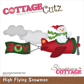 CC919 CottageCutz Dies High Flying Snowman 4.1"X1.7"