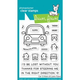 LF2338 Lawn Fawn Clear Stamps Car Critters 3"X4"
