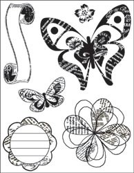 HACG328 Hero Art Cling Butterflies & Print
