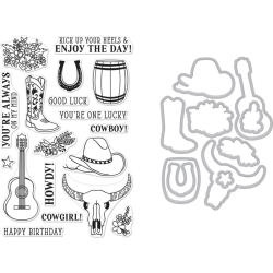 251958 Hero Arts Clear Stamp & Die Combo Cowboy Life