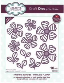 CED1532 Creative Expressions Finishing touches craft die Whirligig flower