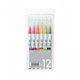 RB-6000AT/12V Zig Clean Color Real Brush Markers 12/Pkg