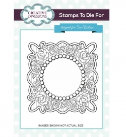 UMS695 Stamps To Die For Retro Roses
