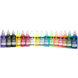 655327 Tulip Dimensional Fabric Paint Kit  Rainbow 75oz 16/Pkg