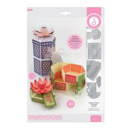 4104E Tonic Studios Dimensions tiered boxes die set Fabulous flower