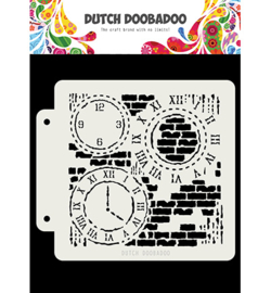470.715.154 Dutch DooBaDoo Dutch Mask Grunge Clock
