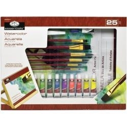 513905 Flat Easel Art Set Large Watercolor 25pc