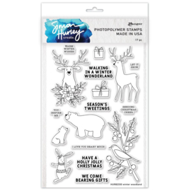 HUR82330 Simon Hurley create. Clear Stamps Winter Woodland 6"X9"
