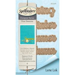 S3308 Spellbinders Shapeabilities Die D-Lites  Four Seasons-Seasonal Words By Lene Lok