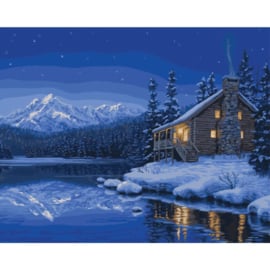 307208 Paint By Number Kit Quiet Camp 16"X20"