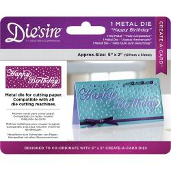 375991 Die'ssire Create-A-Card Interchangeable Die Happy Birthday, 2"X5"