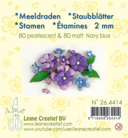 264414 Leane Creatief Meeldraden Matt & Pearl Navy Blue