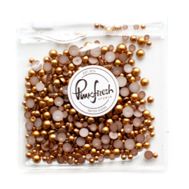 PFPEARLS 084 Pinkfresh Metallic Pearls Essentials Matte Gold