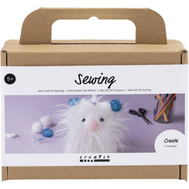 977678 Creativ Company Mini Hobbyset Naaien, Monster, diverse kleuren