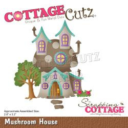 594860 CottageCutz Dies Mushroom House 2.8"X3.2"