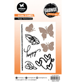 SL-GR-CD502 Happy butterfly Grunge collection nr.502