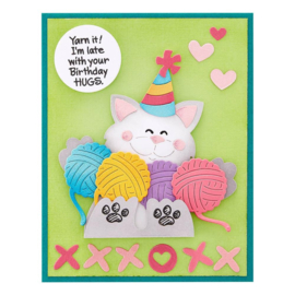 692200 Stampendous Etched Dies Kitty Hugs