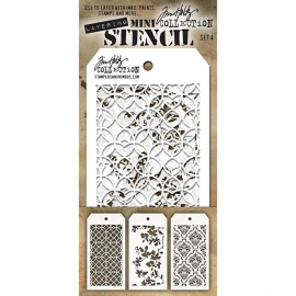 MTS 4 Tim Holtz Mini Layered Stencil Set #4