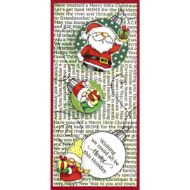 SSC1409 Stampendous Perfectly Clear Stamps Santa Frame