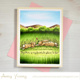 AJ946 Colorado Craft Company Clear Stamps Bunny Love - By Anita Jeram