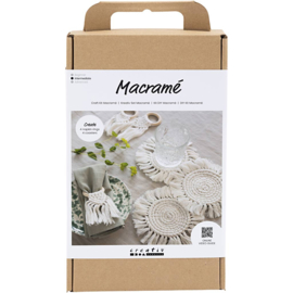 977624 Creativ Company Hobbyset Macramé, Tafeldecoratie, off white