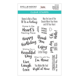 STP165 Spellbinders Clear Stamp Set Tiered Tray Sentiments By Becky Roberts