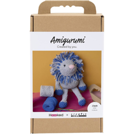 977869 Creativ Company Amigurumi hobbyset, Leeuw, marineblauw, lichtgrijs