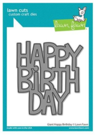 LF2612 Lawn Cuts Custom Craft Die Giant Happy Birthday