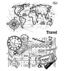 7032 Viva Decor Clear Stamps Travel