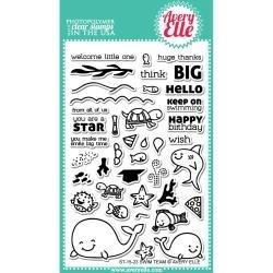 488491 Avery Elle Clear Stamp Set Swim Team 4"X6"