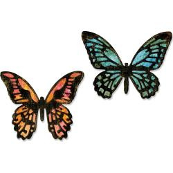 661802 Sizzix Thinlits Dies By Tim Holtz Mini Detailed Butterflies 4/Pkg