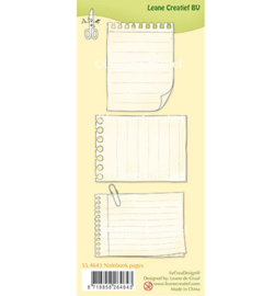 55.4643 Leane Creatief Clear Stamp Notebook pages