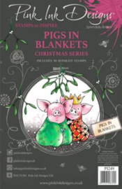 PI249  Pink Ink Designs Pigs In Blankets A5 Clear Stamps