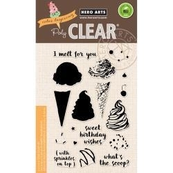 HA-CL963 Hero Arts Clear Stamps Color Layering Ice Cream 4"X6"