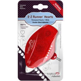 653247 Scrapbook Adhesives E-Z Runner Dispenser Permanent, Hearts, 650/Pcs