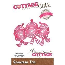 416440 CottageCutz Elites Die Snowman Trio, 3"X2.3"