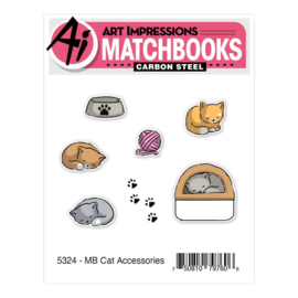 643897 Art Impressions Matchbooks Stamp & Die Set Cat Accessories