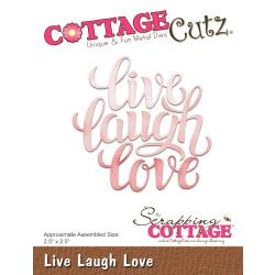 059282 CottageCutz Dies Live Laugh Love 2.5"X2.5"