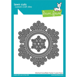 LF2701 Lawn Cuts Custom Craft Die Stitched Snowflake Frame