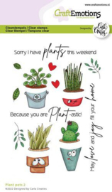 130501/1556 CraftEmotions clearstamps A6 - Plant pots 2 (EN)
