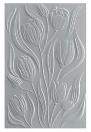 E3D-081 Spellbinders Twirling Tulips 3D Embossing Folder