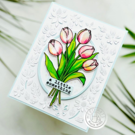 672499 Hero Arts Clear Stamps Tulip Bouquet 4"X6"