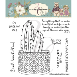 C3KL750 Colorado Craft Company Clear Stamps Can't Touch This-By Kris Lauren 6"X6"